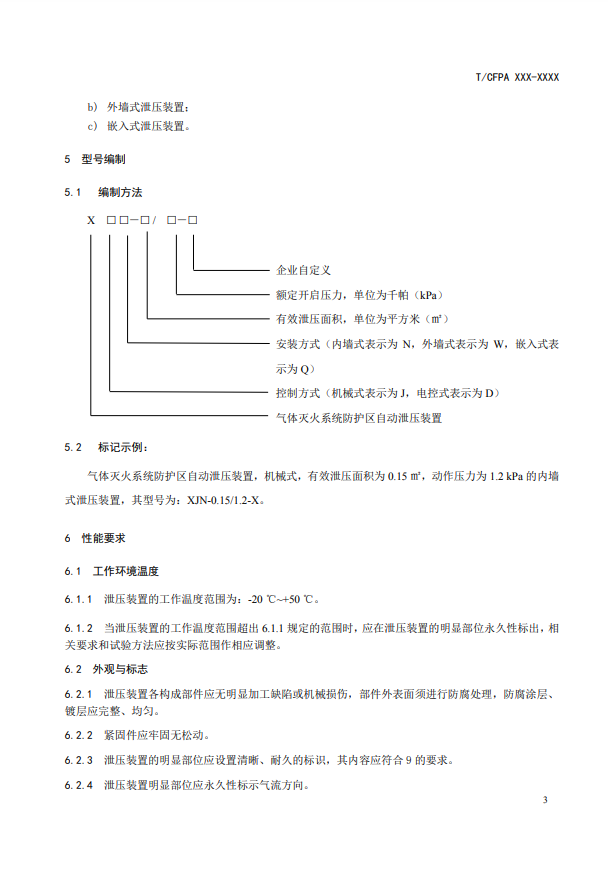 中國消防協(xié)會：關于團體標準《氣體滅火系統(tǒng)防護區(qū)自動泄壓裝置》（報批稿）的公示